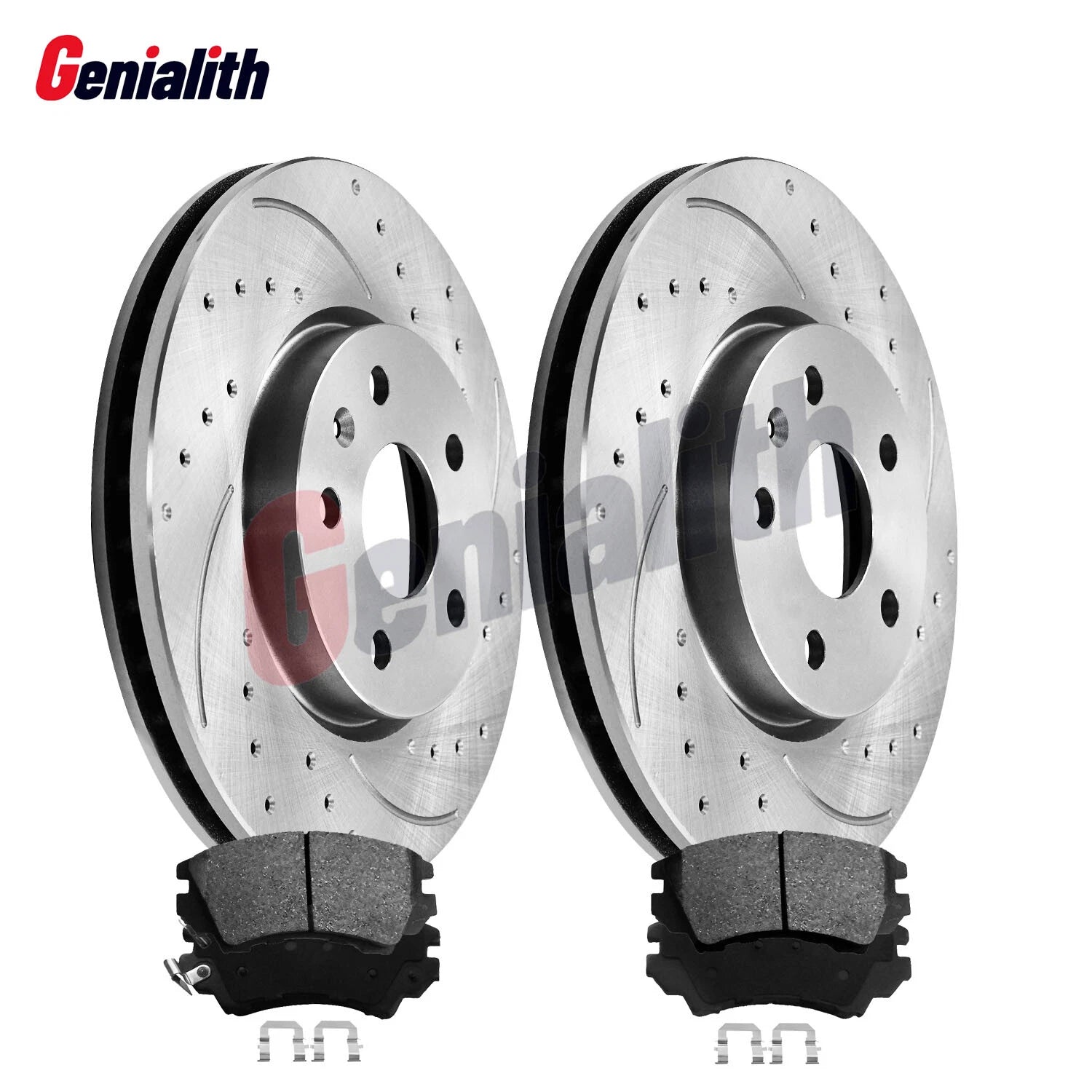 Front Disc Rotors + Ceramic Brake Pads for Chevy Camaro (2010–2015) & LaCrosse (2016)