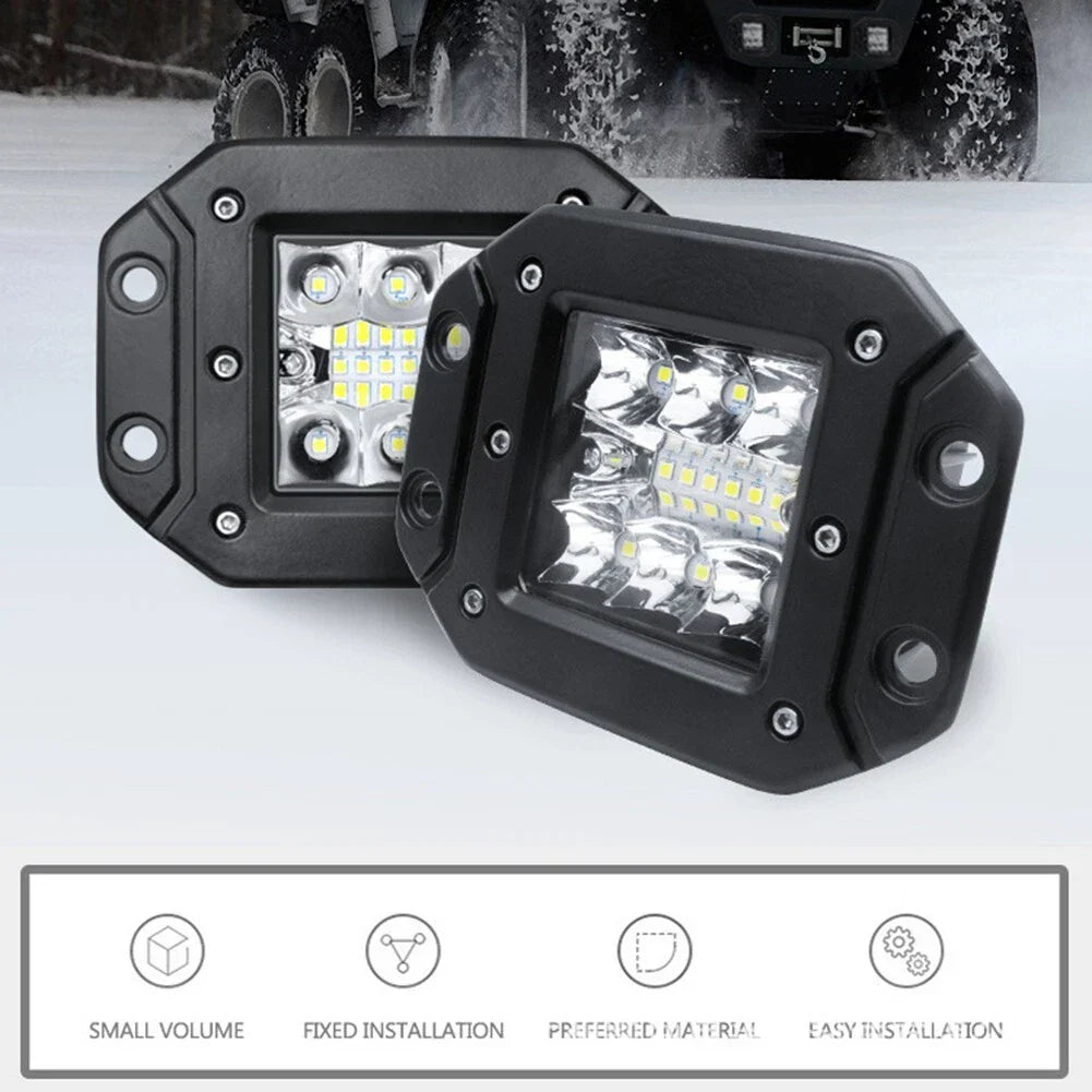 Flush-Mount LED-Work Light-Bar (12V–24V) LED Light Bar for OffRoad