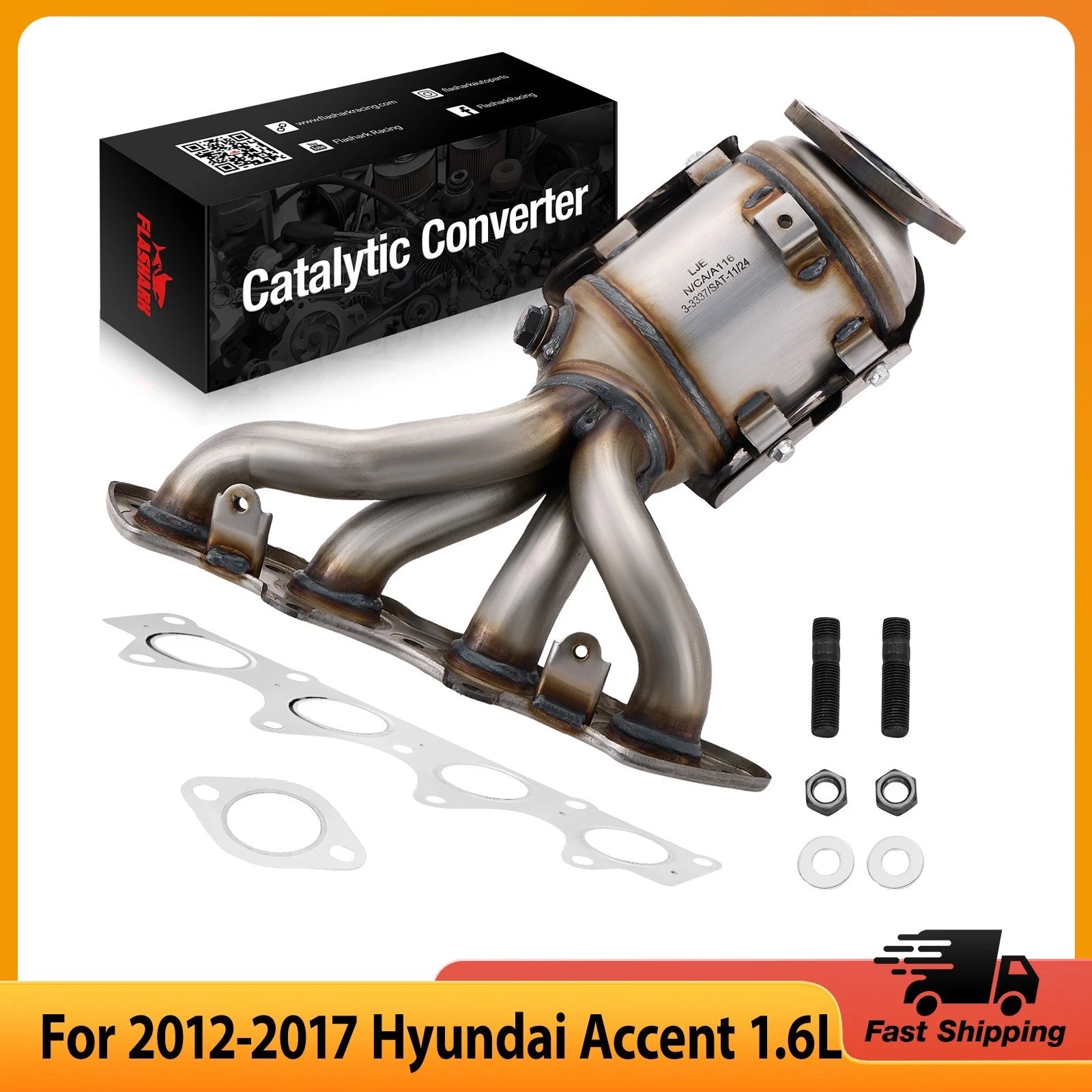 Catalytic Converter for Hyundai Accent 2011–2019 and Veloster 2012–2017 1.6L