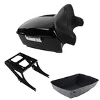 Trunk Luggage Mount Rack Backrest Pad for Harley Fat Boy FLSTF (2008–2017)