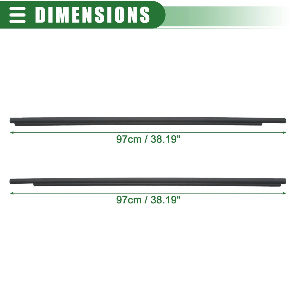 Set of 2 Front Left Right Door Window Belt Weatherstrip for Toyota Sienna (2004–2010)