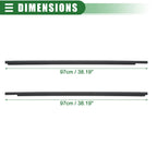 Set of 2 Front Left Right Door Window Belt Weatherstrip for Toyota Sienna (2004–2010)