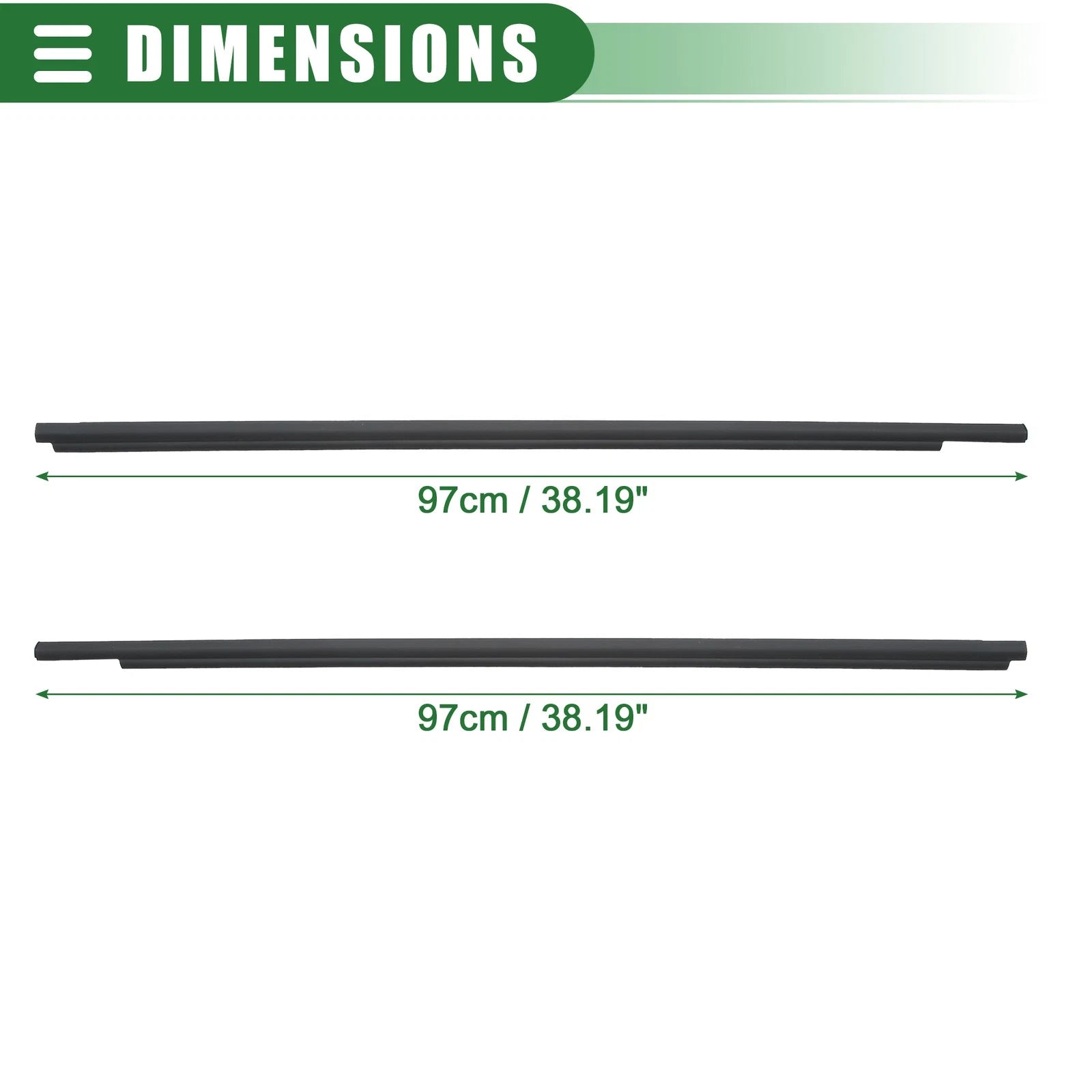 Set of 2 Front Left Right Door Window Belt Weatherstrip for Toyota Sienna (2004–2010)