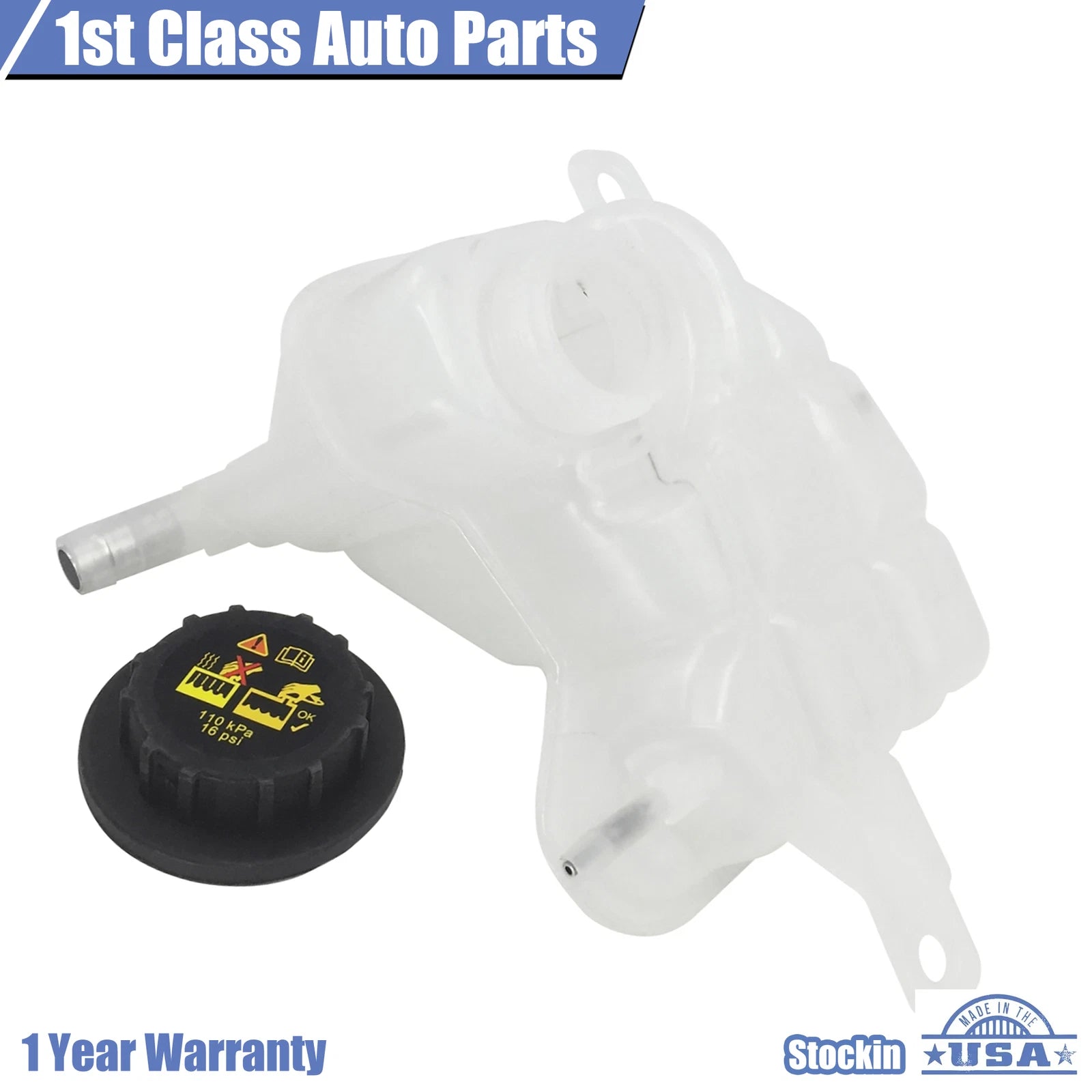 Radiator Coolant Overflow Reservoir Tank w/Cap for Ford Lincoln Mercury