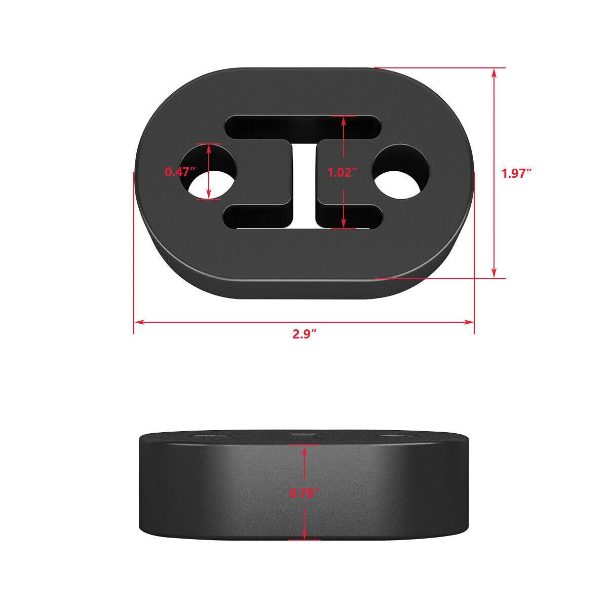 Performance Polyurethane Rubber Exhaust Hangers for Universal (4Pc)