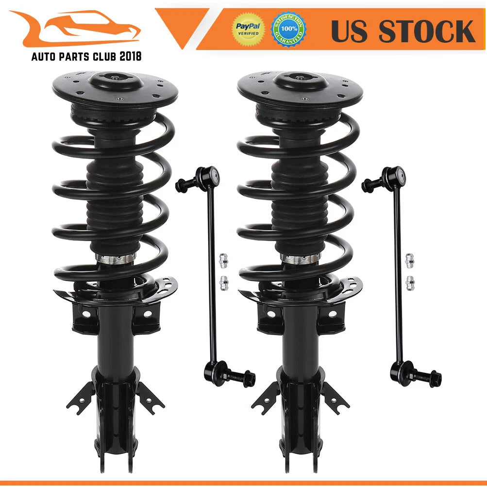 Front Struts with Spring Assembly and Sway Bars for Ford Fusion (2013–2018)