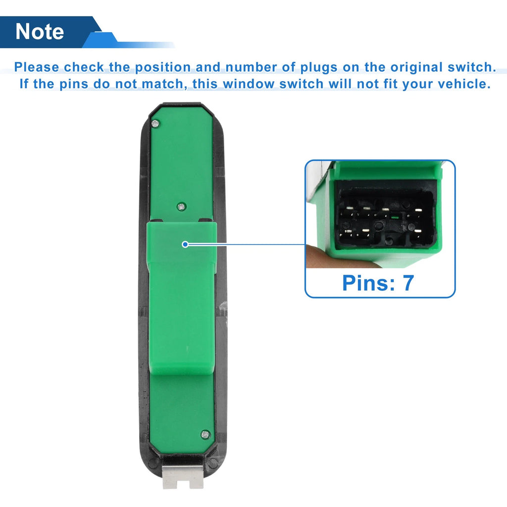 Power Window Switch for Suzuki Jimny (1998–2004) No. 3799081A01 Black