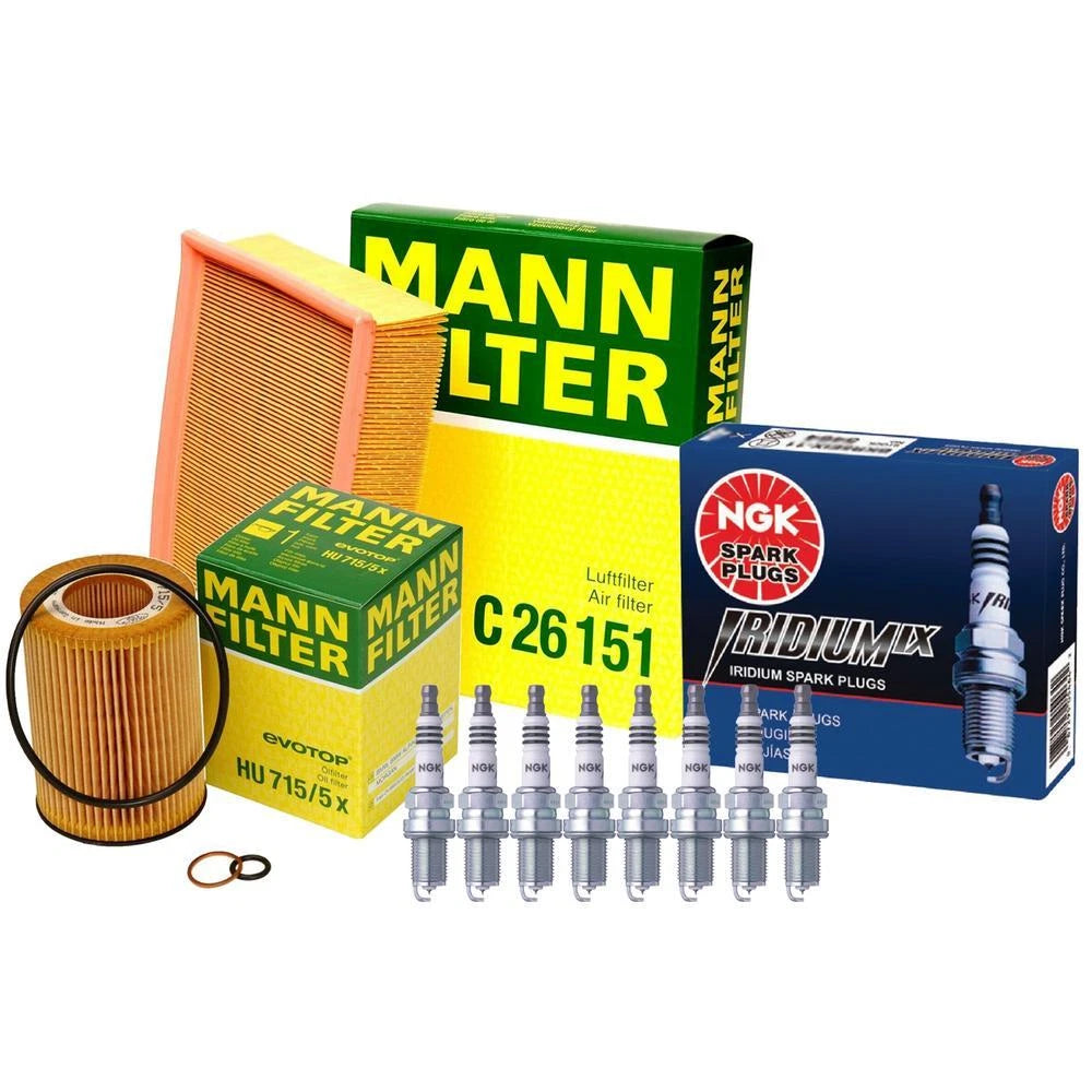 Ignition Tune Up Kit (Mann Filters & NGK) for BMW E53 X5 4.4 (2004–2006)