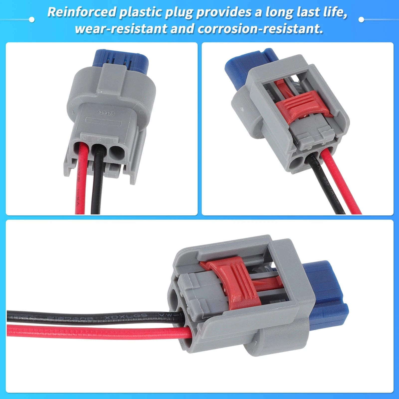 2Pcs Ignition Coil Connector Plug Harness for Chrysler 200 (2007–2014) No. 4606824AC