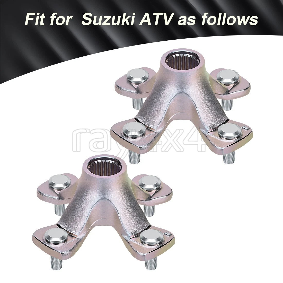 2 Rear Wheel Hubs for Suzuki QuadRacer LTR450 (2006–2009) QuadSport LTZ400 (2009–2014)