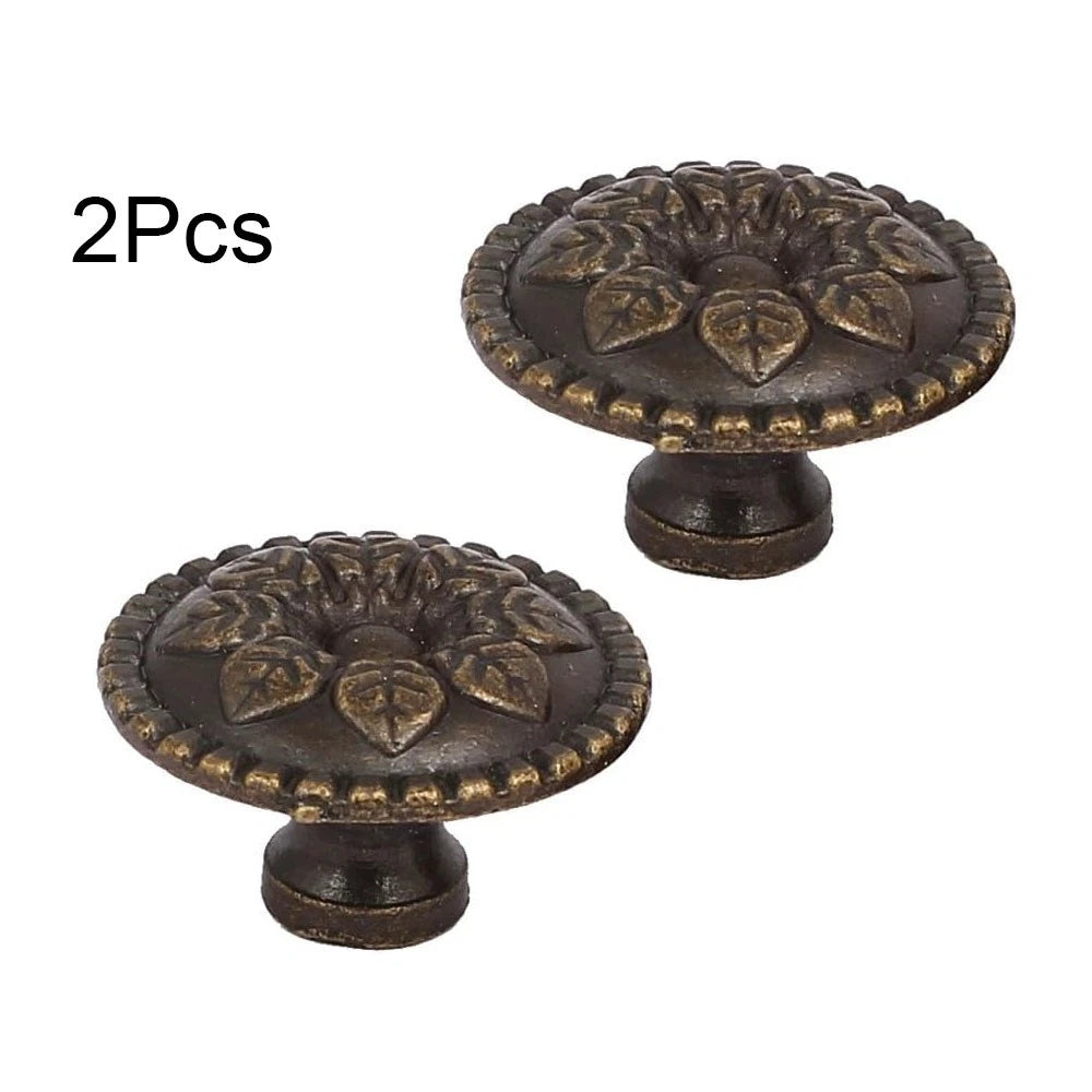 2Pcs Antique Bronze Drawer Knob for Cabinet Door Hardware