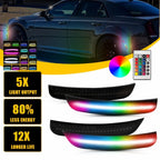 4X RGB LED Side Marker Lamps for Chrysler 300 (2015–2023) Remote Control Smoked