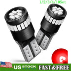 Set of 2 LED T10 Wedge Parking Dome License Light Bulbs for Make Model