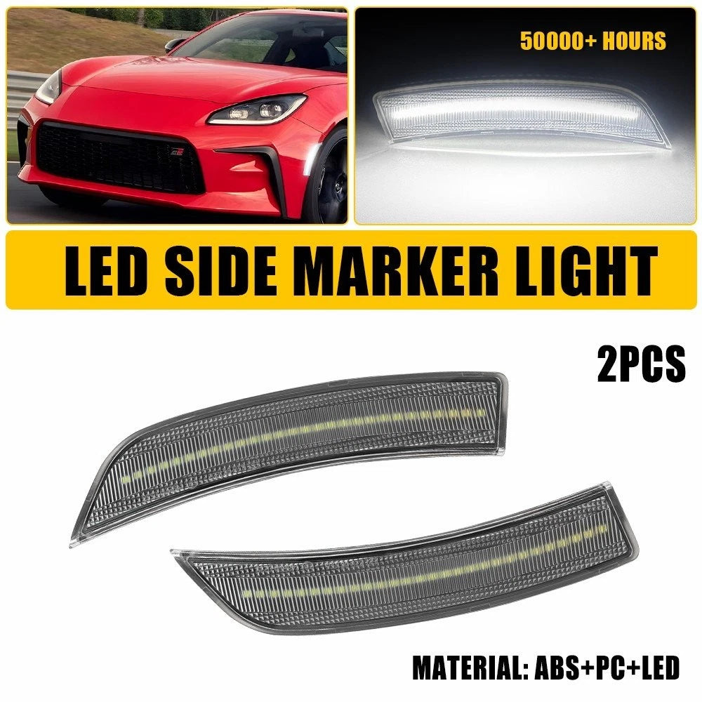2PC Front Fender LED Side Marker Light for Subaru BRZ (2022–2024) Clear EXV