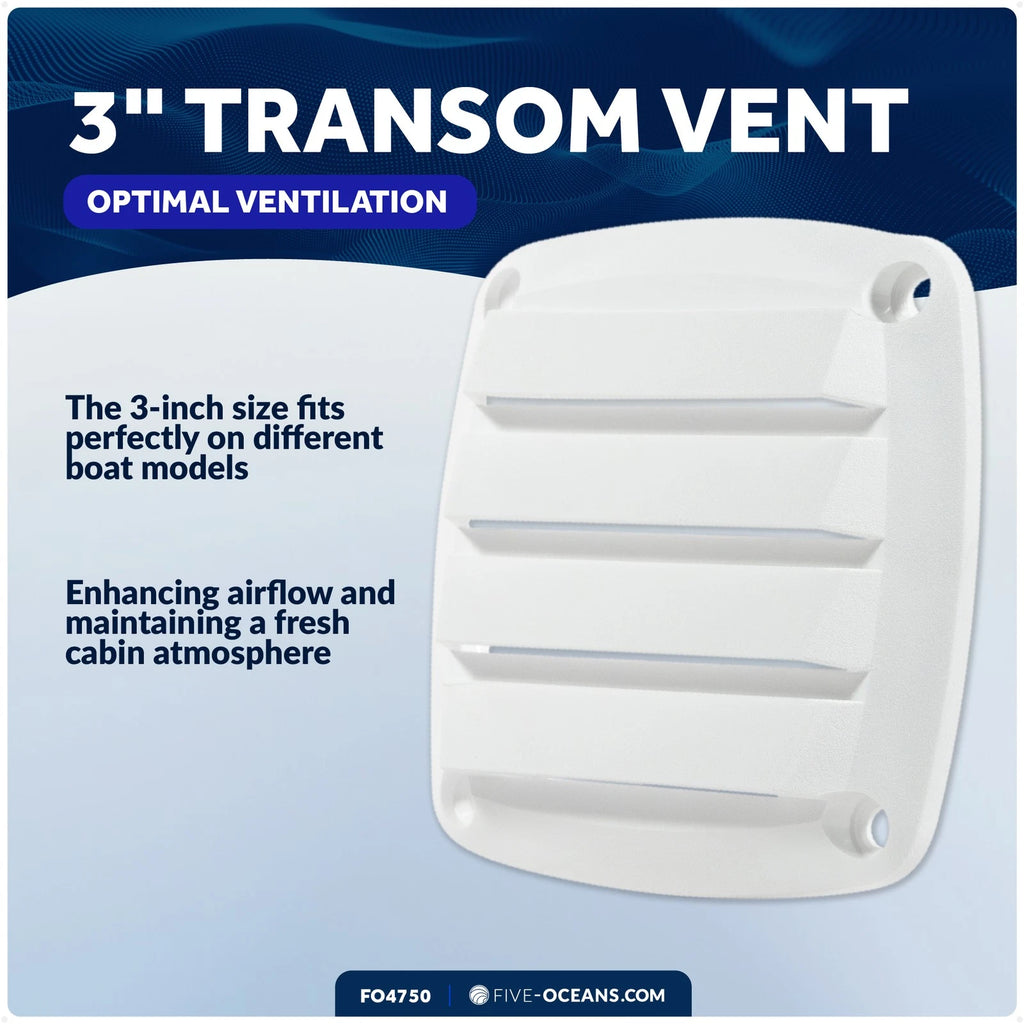 3" Louvered Flush Hose Ventilator for Five Oceans (FO4750)