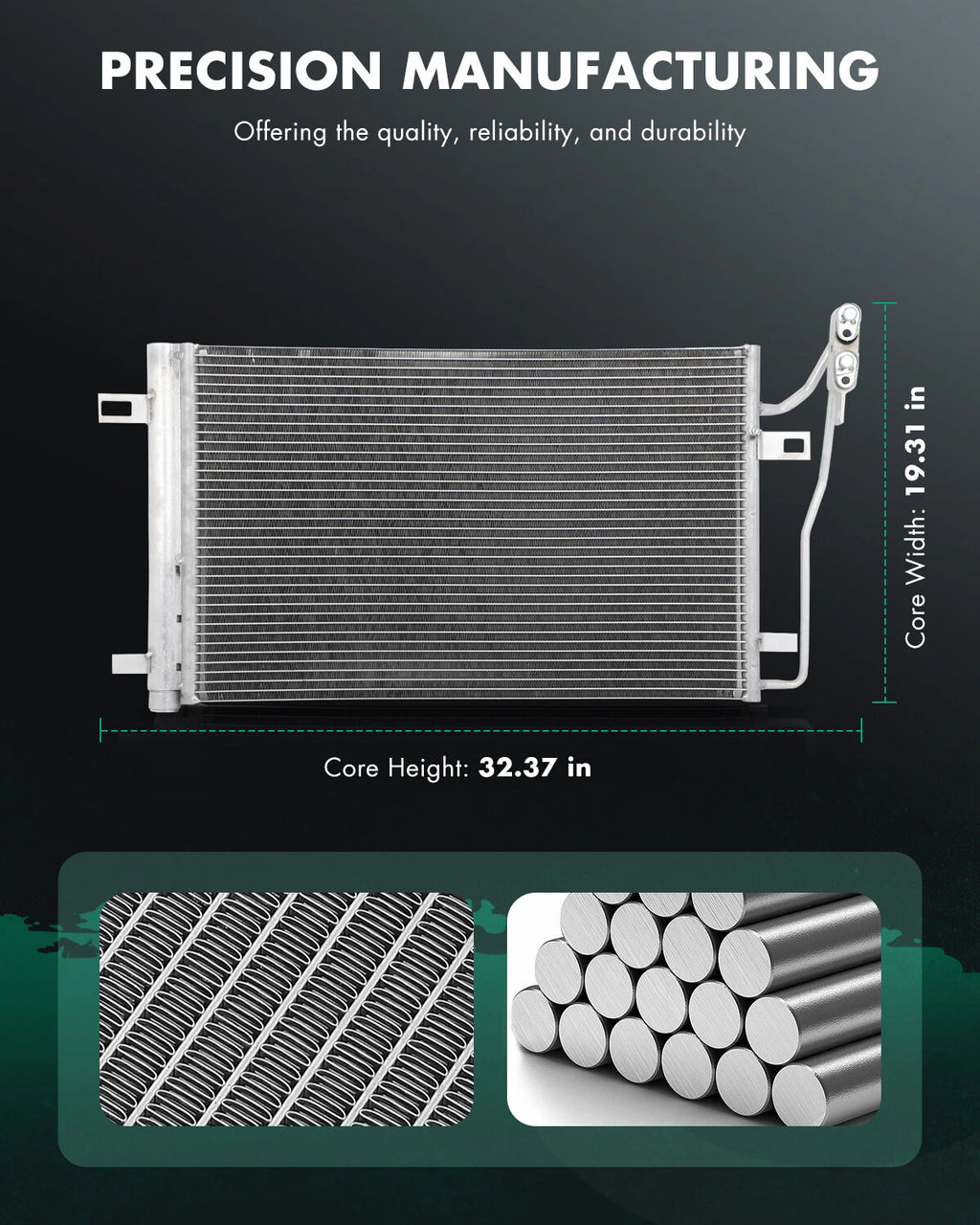 AC Aluminum Condenser for Ford Fusion 2010–2012 (2.5L, 3.0L) 3786