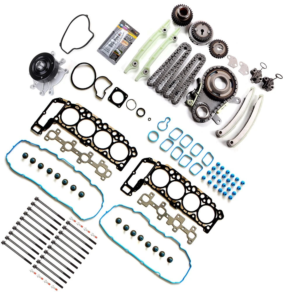 Water Pump Timing Chain Kit Head Gasket Bolts for Dodge Dakota Jeep (1999–2003)