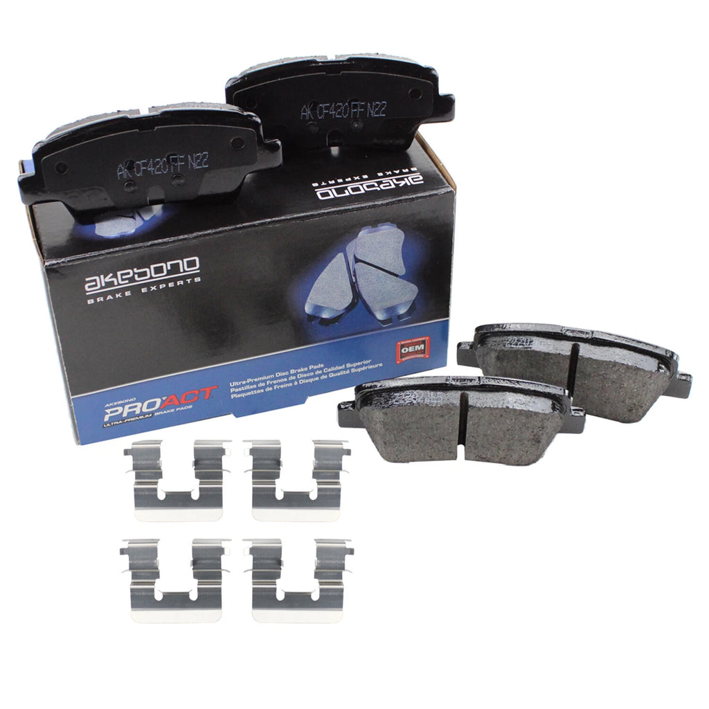 Akebono ProAct Rear Ceramic Brake Pads for Elantra GT Veloster Cadenza Forte Soul (2013–2020)