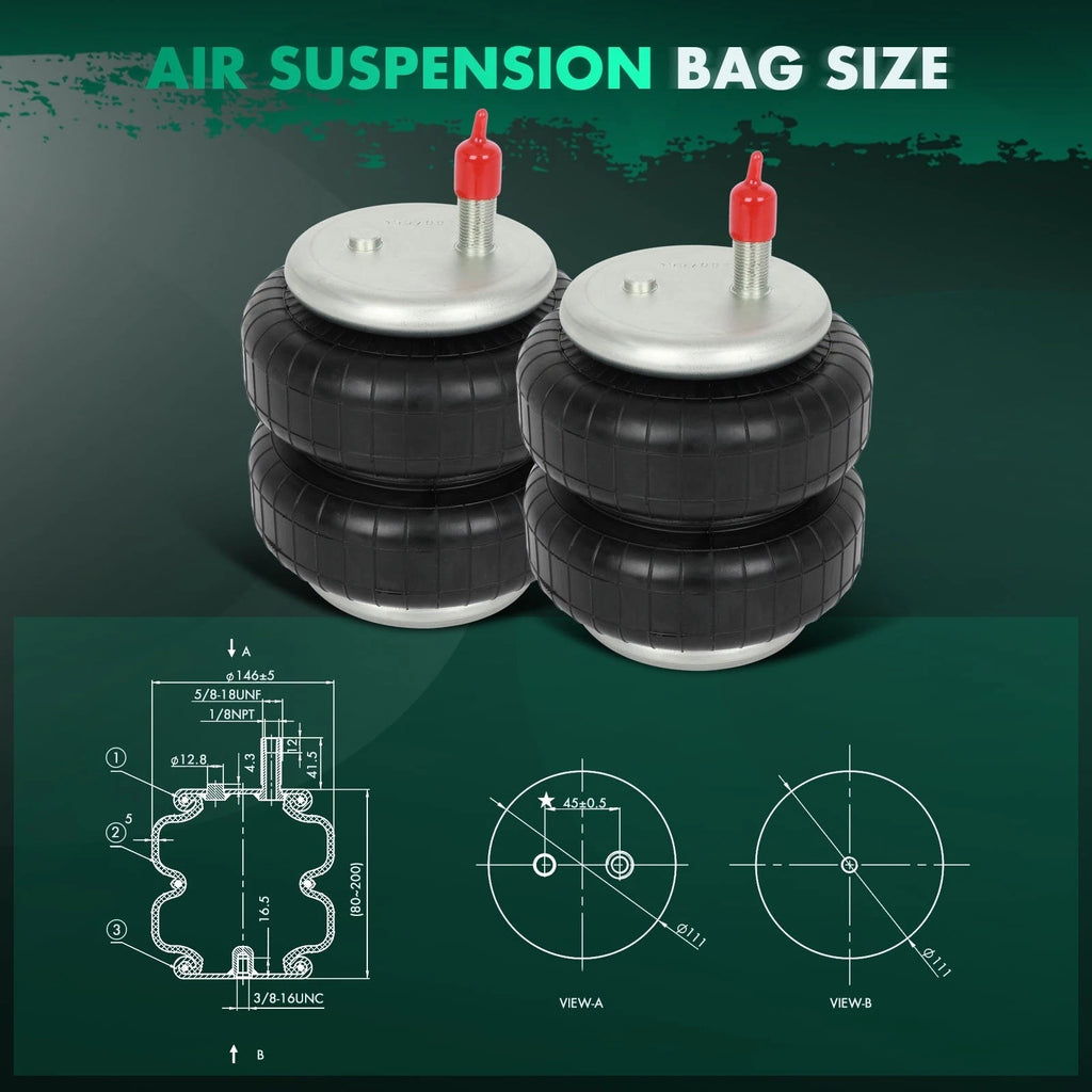 Rear Air Helper Spring Leveling Kit for Toyota Tundra (2007–2021)