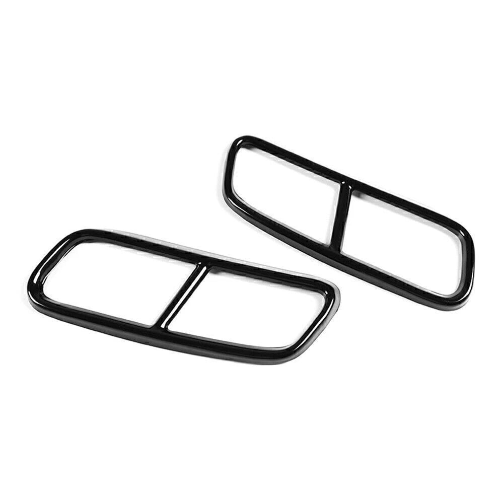 Dual Exhaust Tip Cover Trim for Audi Q7 (2016–2019) - Black