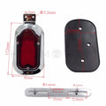 Chrome Red Tombstone Brake Tail Light Signal for Harley Davidson