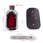 Chrome Red Tombstone Brake Tail Light Signal for Harley Davidson