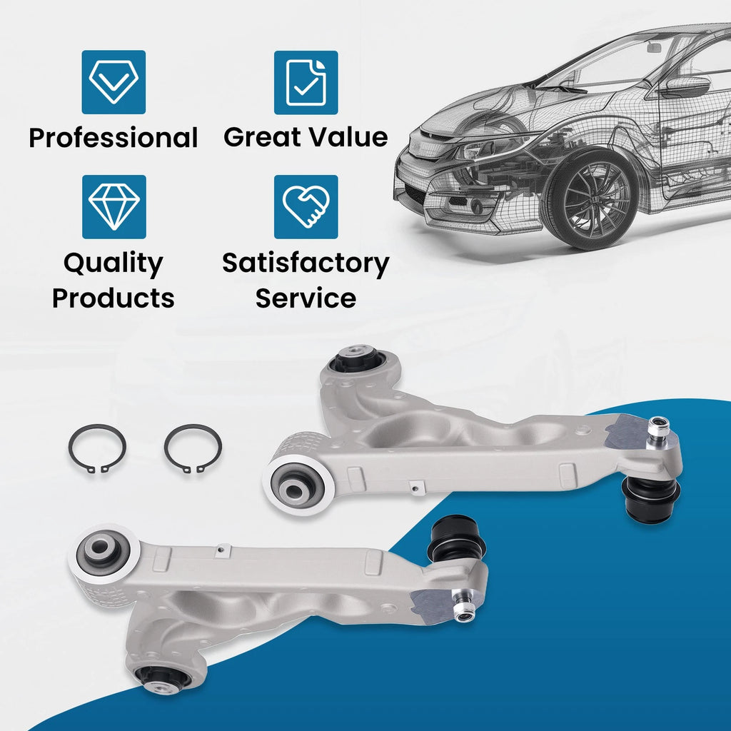 Set of 2 Lower Control Arms with Ball Joints for Jeep Cherokee (2014–2018)