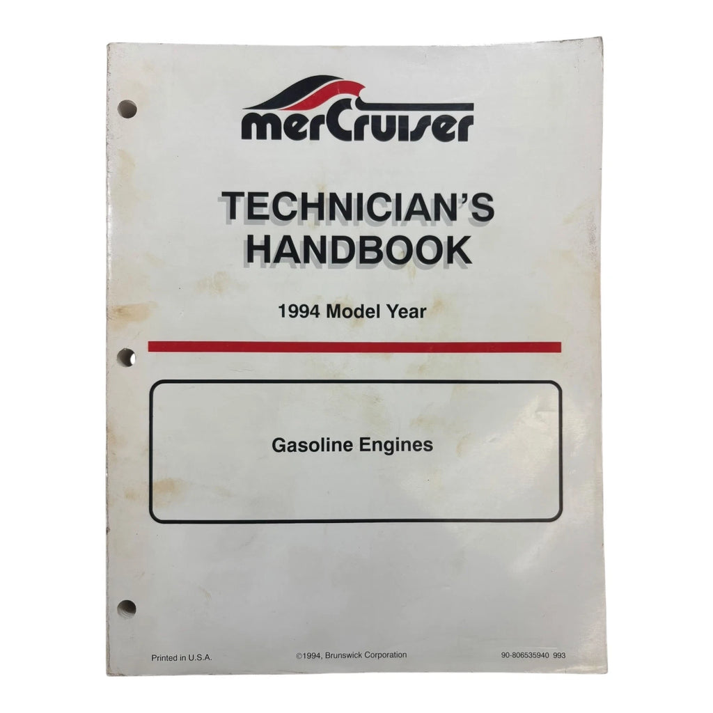 Gasoline Engines Technician's Handbook for MerCruiser (1994) 90-806535940