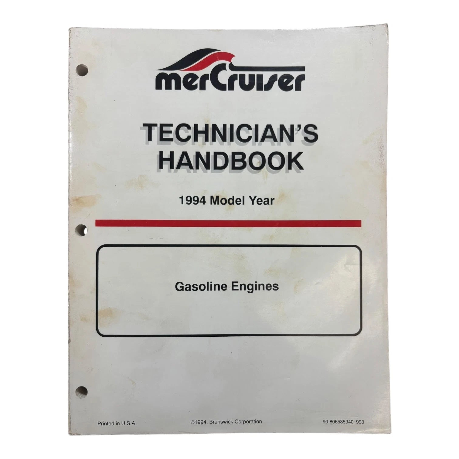 Gasoline Engines Technician's Handbook for MerCruiser (1994) 90-806535940