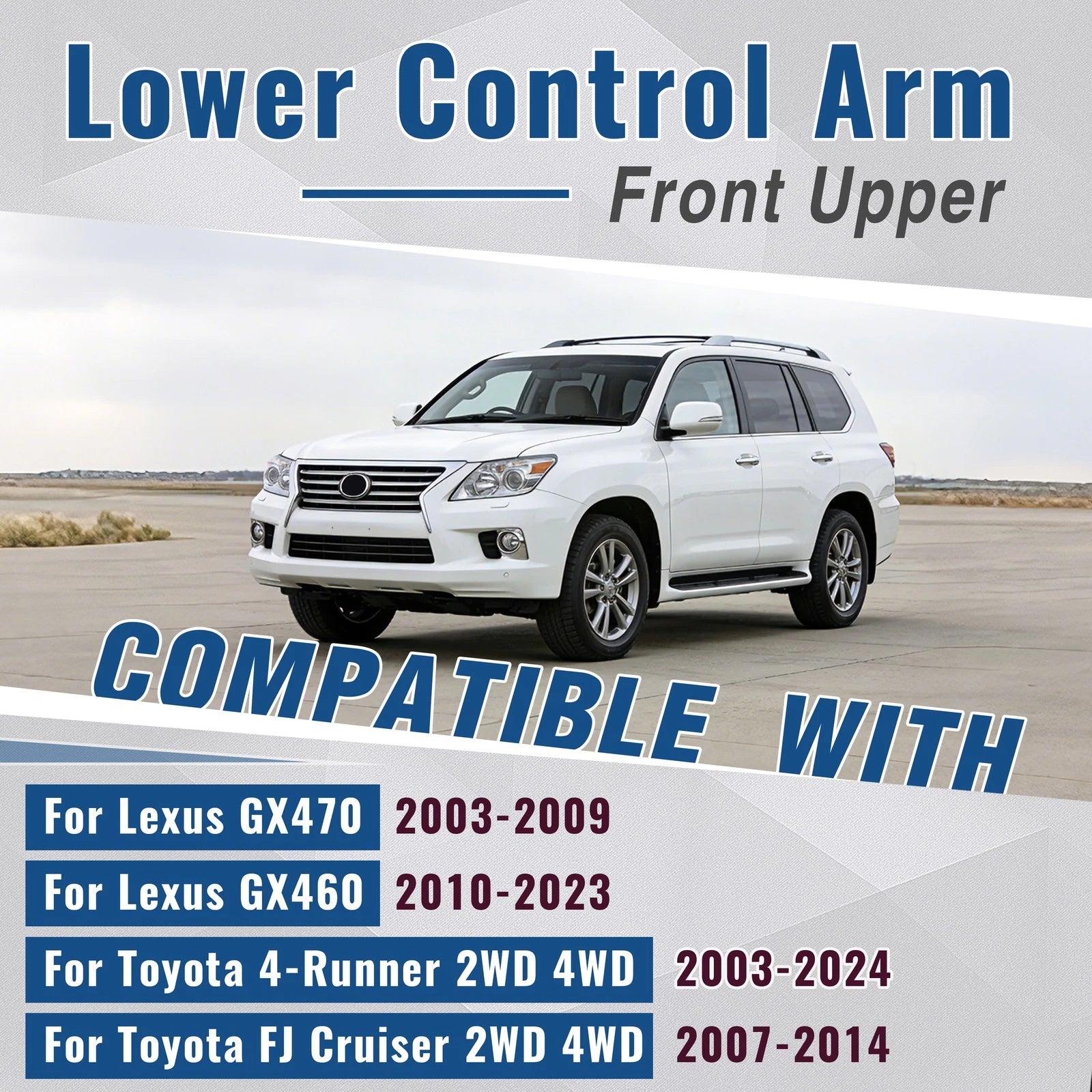 Front Upper Control Arms Lift Kit for Toyota 4Runner (2003–2024) FJ Cruiser (2007–2014)