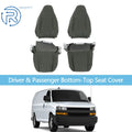 Set of 2 Dark Gray Seat Covers for Chevy Express 1500 2500 (2003–2014)