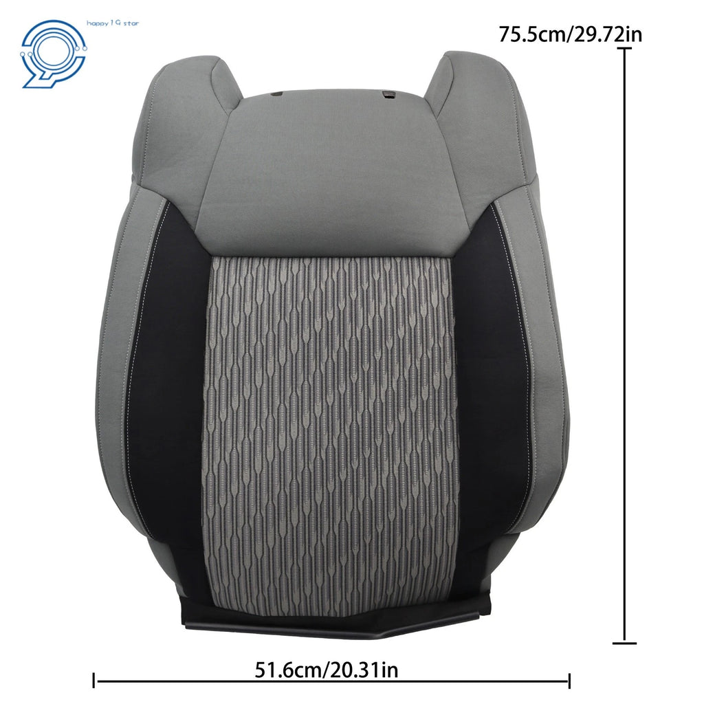 Set of 2 Seat Covers for Toyota Tundra (2014–2021) Cloth Gray/Black