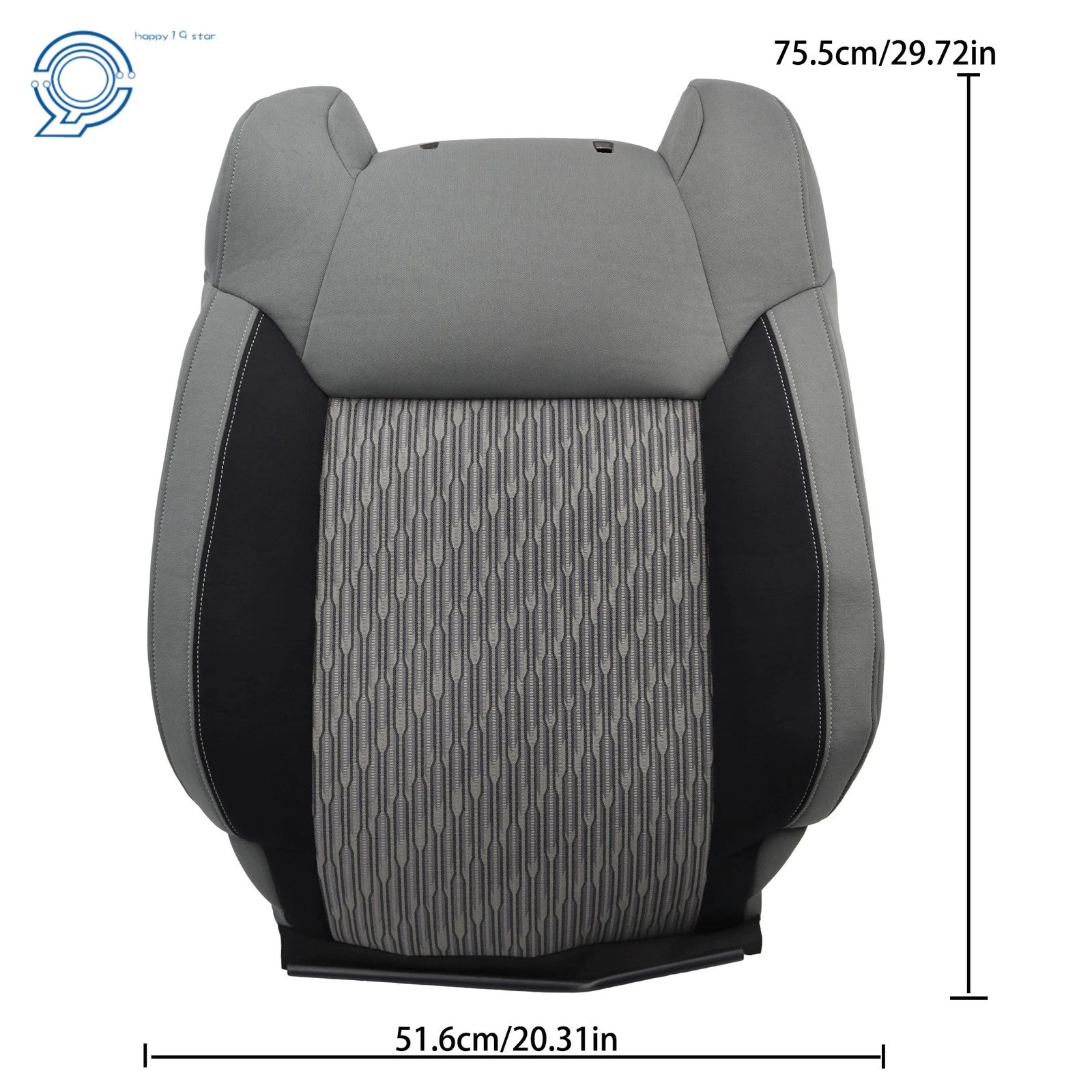 Set of 2 Seat Covers for Toyota Tundra (2014–2021) Cloth Gray/Black