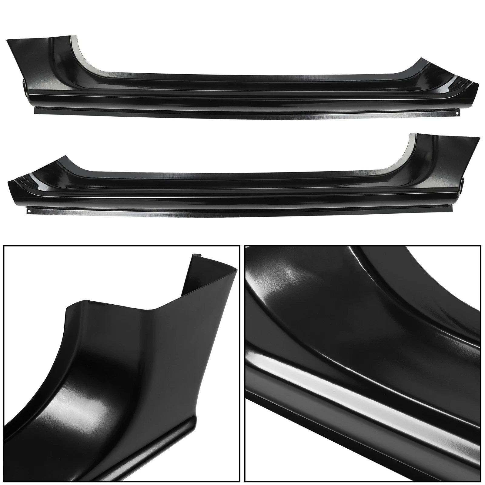 Rocker Panels for Dodge Ram 1500 (1994–2002) Black Steel