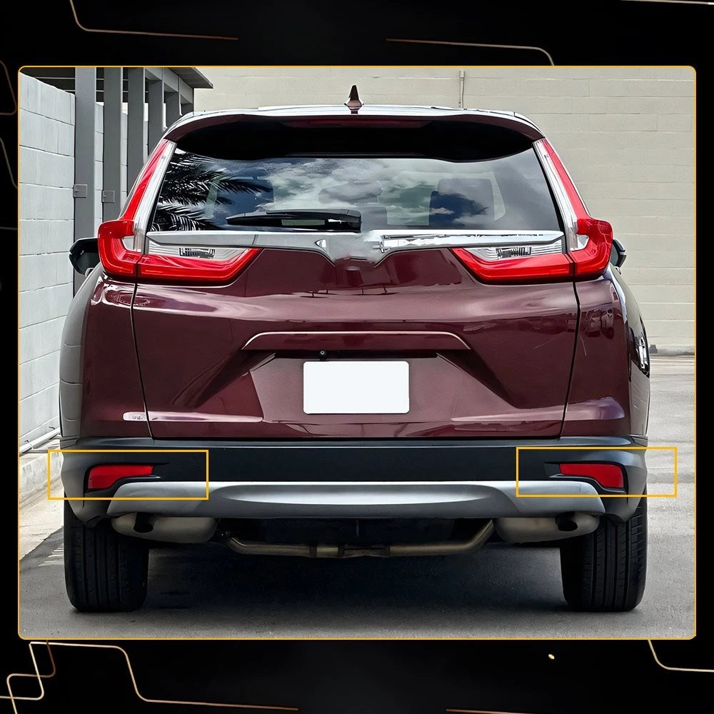 2X Red Rear Bumper Reflector for Honda CR-V (2017–2019)