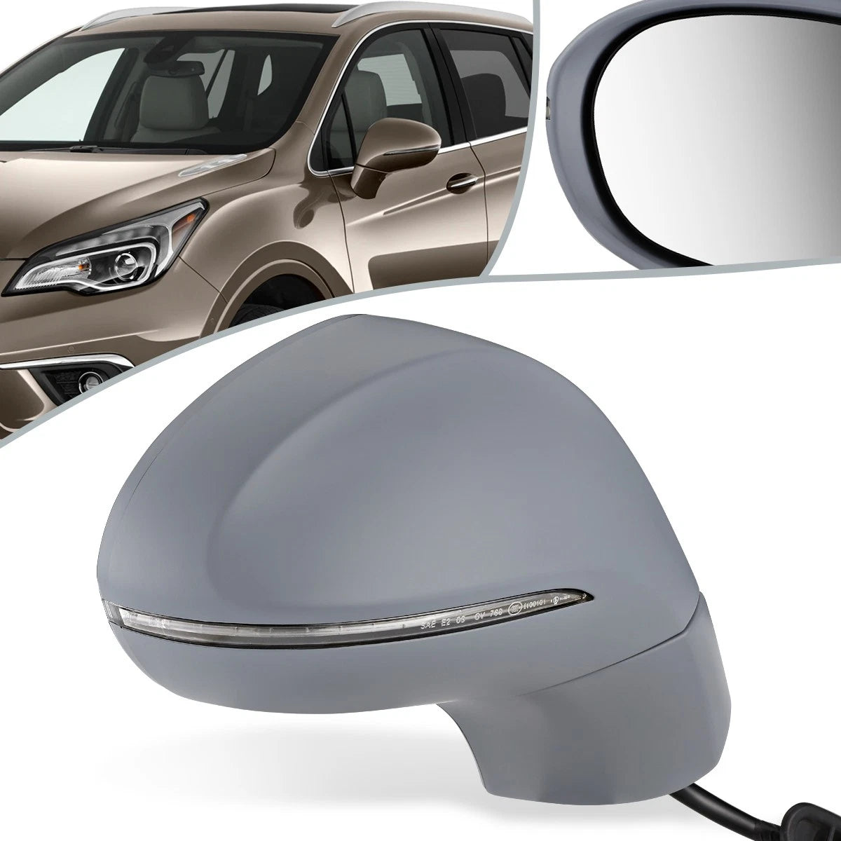 Right Side Mirror for Buick Envision (2016–2020) GM1321556, Power, Heat, Turn Signal