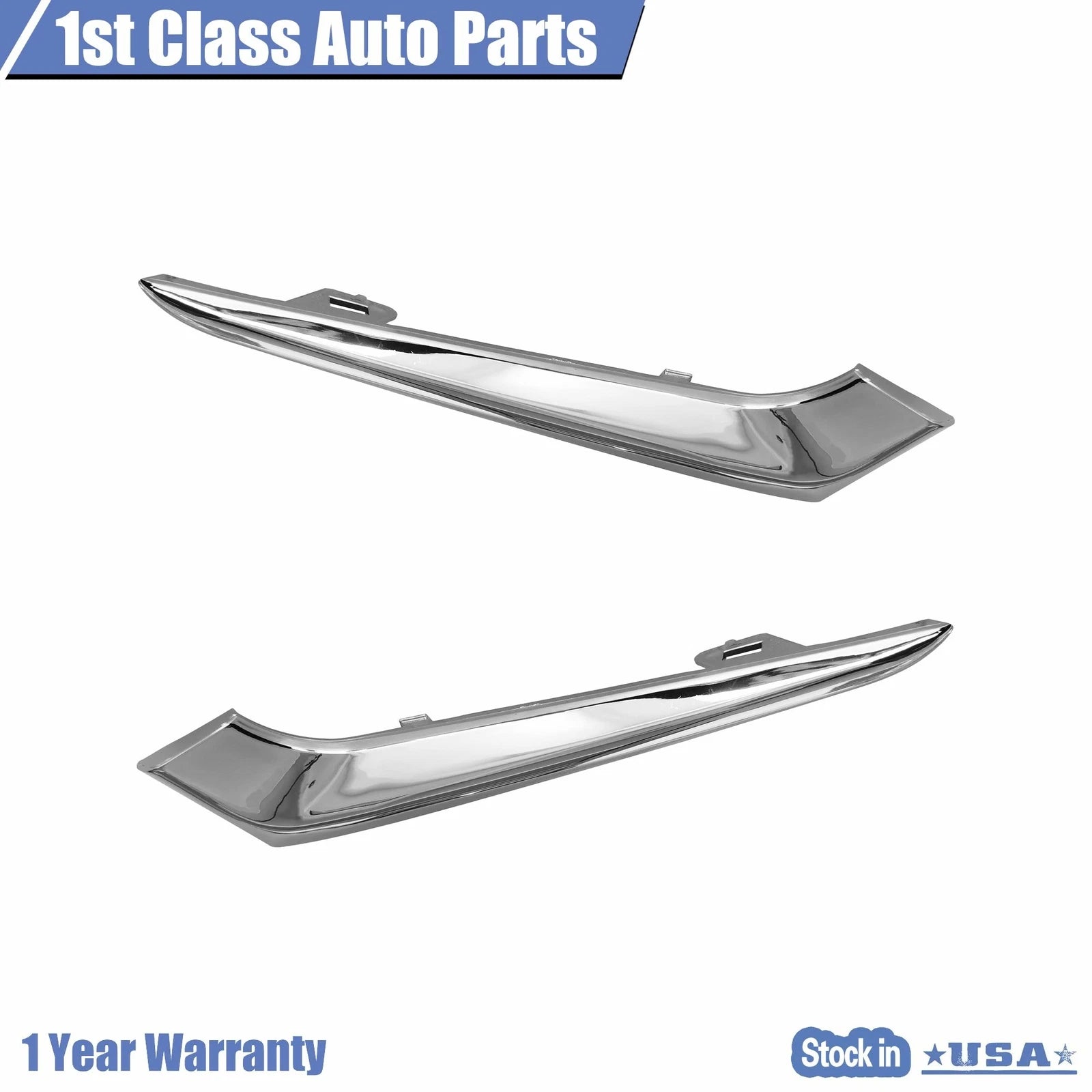 Front Left & Right Bumper Trim Molding for Chevrolet Malibu (2016–2018)
