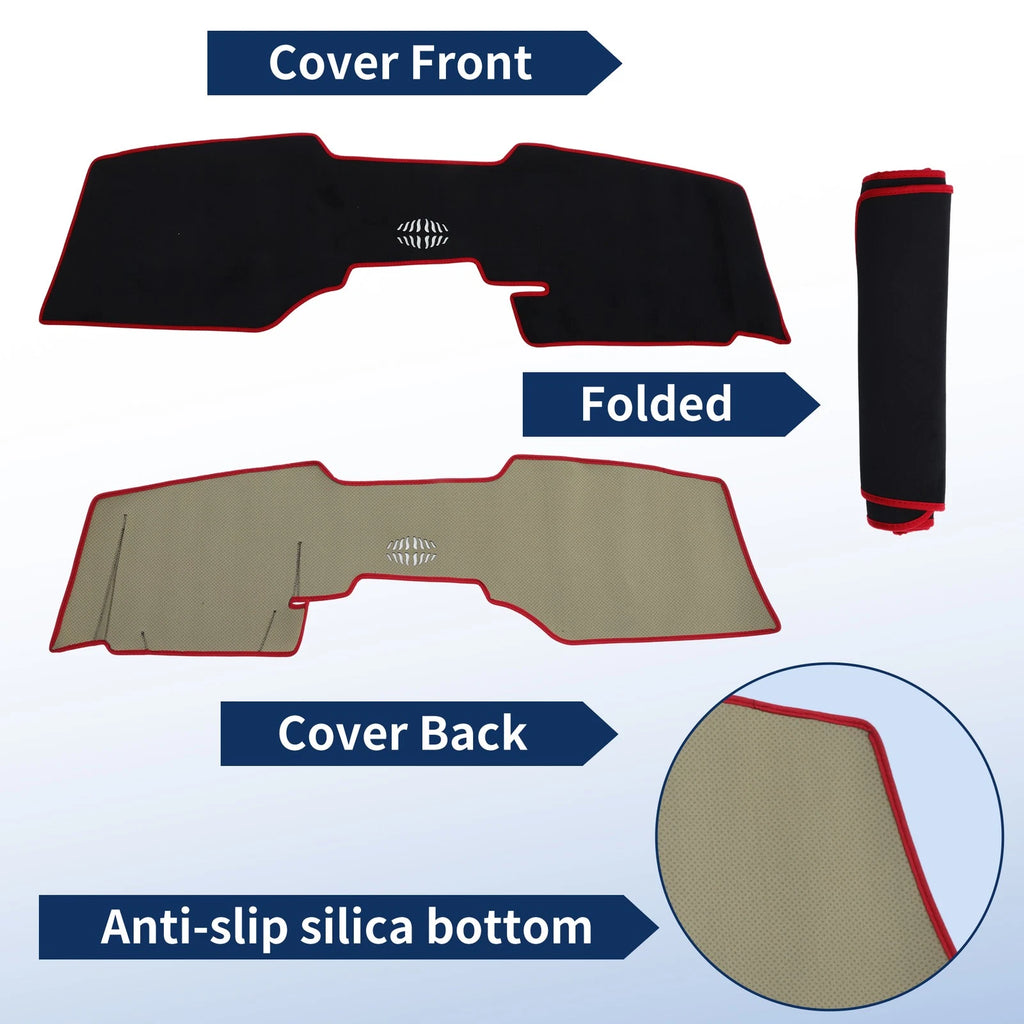Dash Cover for Mazda CX-60 (2024–2026) Flannel Black with Red Edge