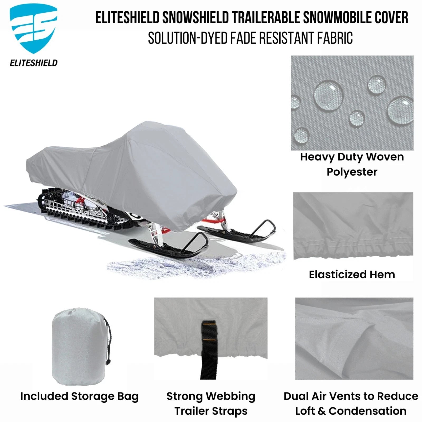 Heavy Duty Snowmobile Cover for Polaris Ski-Doo Yamaha Arctic Cat (Universal)