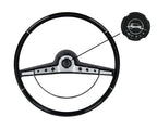 Retro Steering Wheel 15 Inch with Horn Ring for 1963 Chevrolet Impala