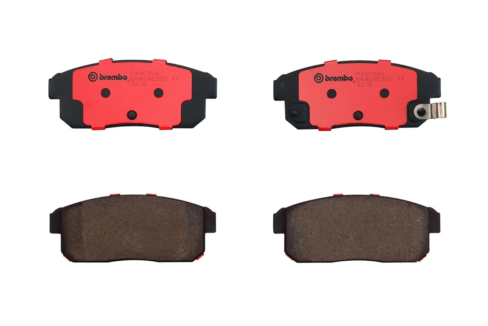 Brembo Rear NAO Ceramic Brake Pad Set for Nissan Maxima, Sentra (2000–2023)