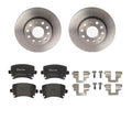 Brembo Rear Brake Kit with Low Met Pads & Disc Rotors for Audi A3 VW Jetta (2005–2013)