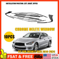 Chrome Delete Blackout Overlay Window Trim for Infiniti Q50 (2014â2023)