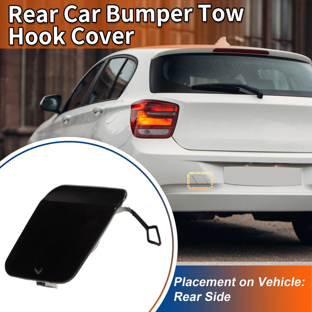 Rear Tow Hook Cover for BMW 1 Series F20 F21 (2012–2019) No. 51120038888 Black