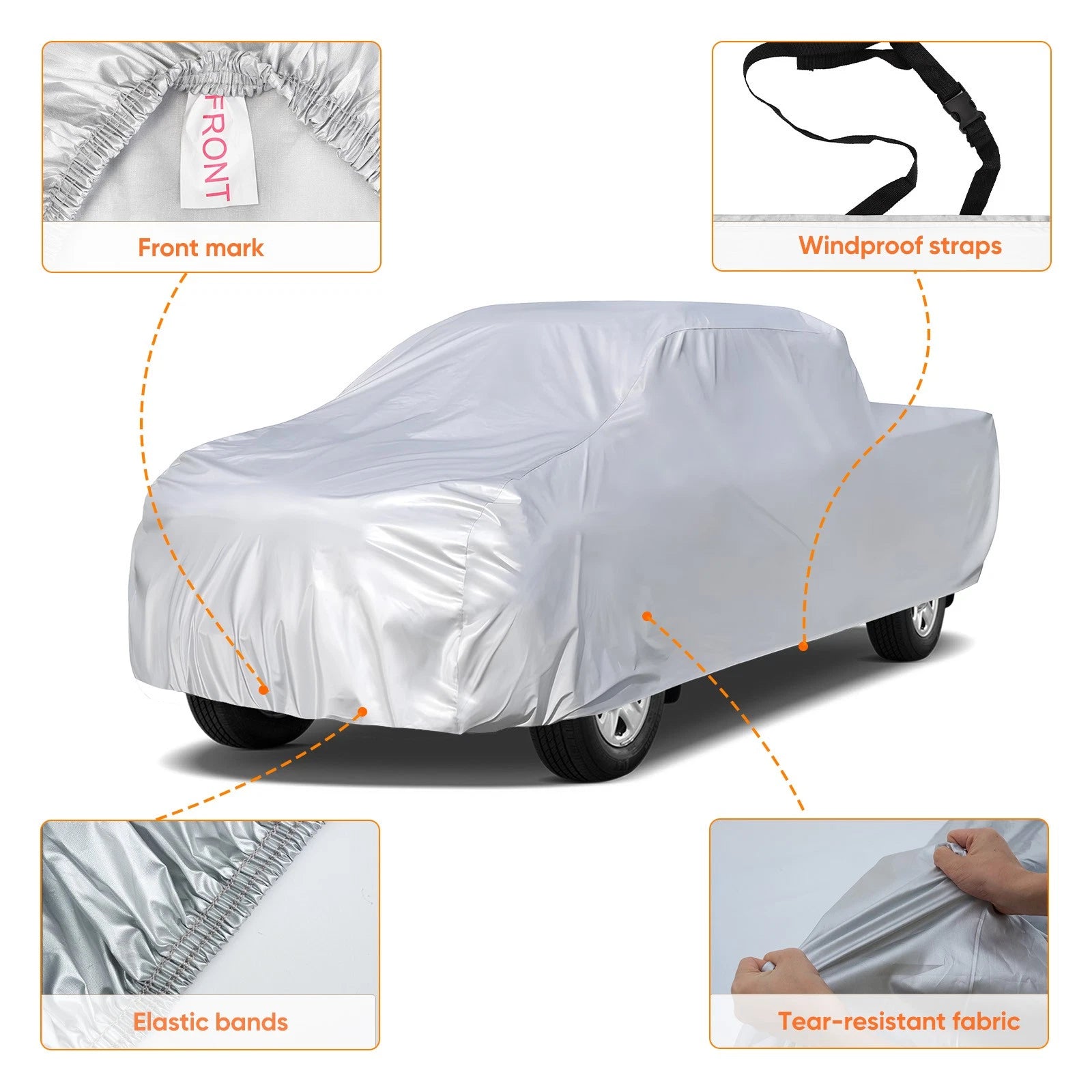 Car Cover for Chevrolet Silverado (Waterproof, Sun, Dust Protection)