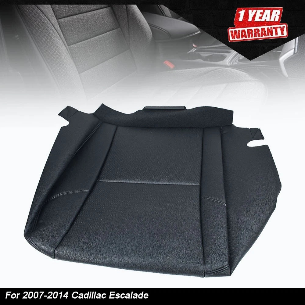 Left Driver Bottom Seat Cover for Cadillac Escalade (2007–2014) Leatherette Black