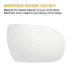 Right Side White Mirror Glass for Hyundai i20 (2014–2020)