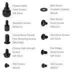 400pcs Laptop Service Screw Kit - Carbon Steel Grade 4.8, 10 Head Designs