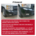 Set of 2 Bumper End Caps for Chevy Silverado 1500 (2007-2013)