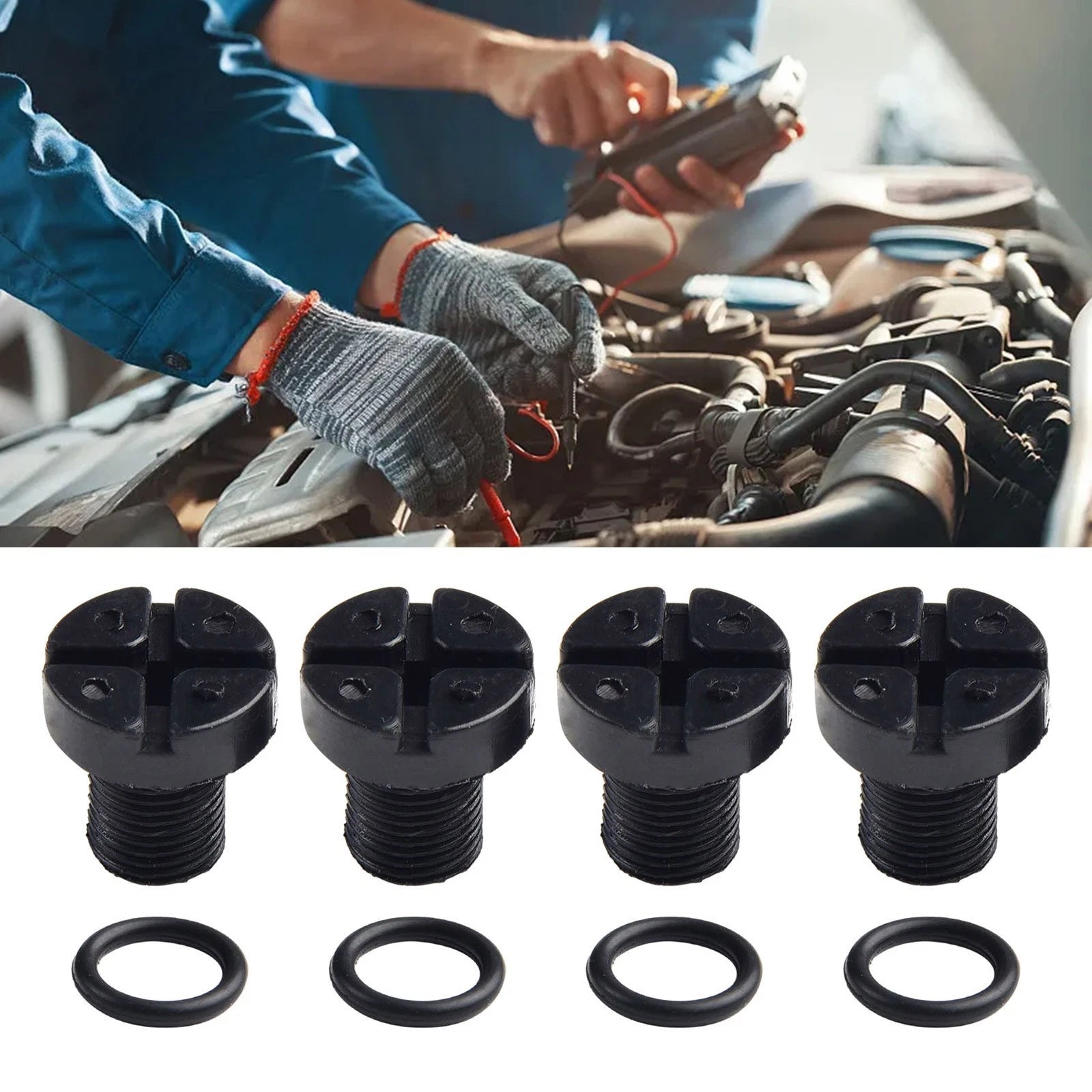 Set of 4 Bleed Screws for Overflow Coolant Expansion